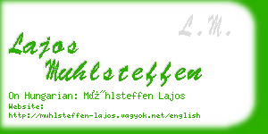 lajos muhlsteffen business card